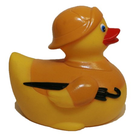 Rainy Day Rubber - Rubber Duck Saves for Rainy Day, Waddlers Brand Rubber Ducks That Floats Upright, Toy Bathtub Rubber Duck Birthday & Kids Education Gift, Rain Gear Protection Themed Gift