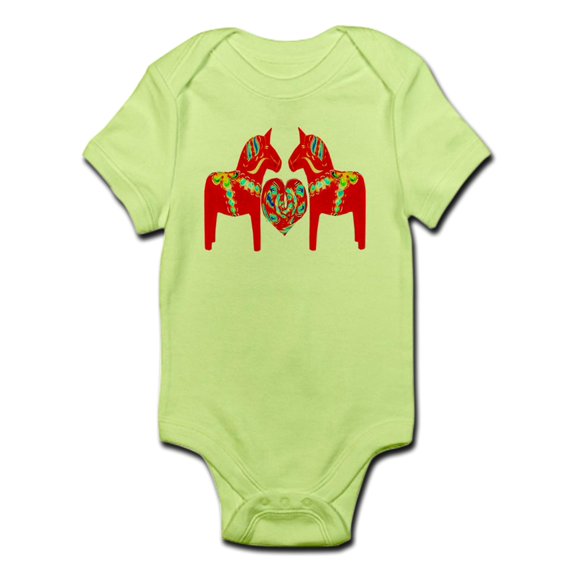 CafePress - Swedish Dala Horses Infant Bodysuit - Baby Light Bodysuit