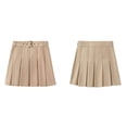 thumbnail image 5 of hengsof Girls Pleated School Uniform Skirt for 5-15 Years Solid Color Elastic Waist Casual Everyday Skirt Basic Versatile Pleated Skirt, 5 of 7