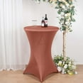 thumbnail image 3 of Efavormart Terracotta Wholesale Stretchy Spandex Tablecover For Cocktail Table Wedding Party Bar Restaurant Tablecloth, 3 of 11