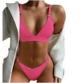 thumbnail image 4 of BONIXOOM Swimsuit Coverup For Women Tankini None Solid Bikinis Bikini Summer Swimwears on Clearance Hot Pink Size 4, 4 of 6
