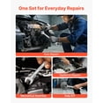 thumbnail image 6 of VEVOR Flex-Head Ratcheting Wrench Set, 30-Piece SAE and Metric, 72 Teeth, Cr-V Steel Ratchet Flexible Combination Wrench Set with Roll Up Pouch, for General Household and Automotive Repairs, Silver, 6 of 9