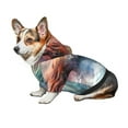 thumbnail image 7 of Fotbe Ink Style Wave Dragon Print Small Dog Sweater Hoodies Pet Grey Hooded Soft Fleece Sweatshirts with Pocket Fall Winter Puppy Cat Sweaters Warm Clothes-Small, 7 of 7