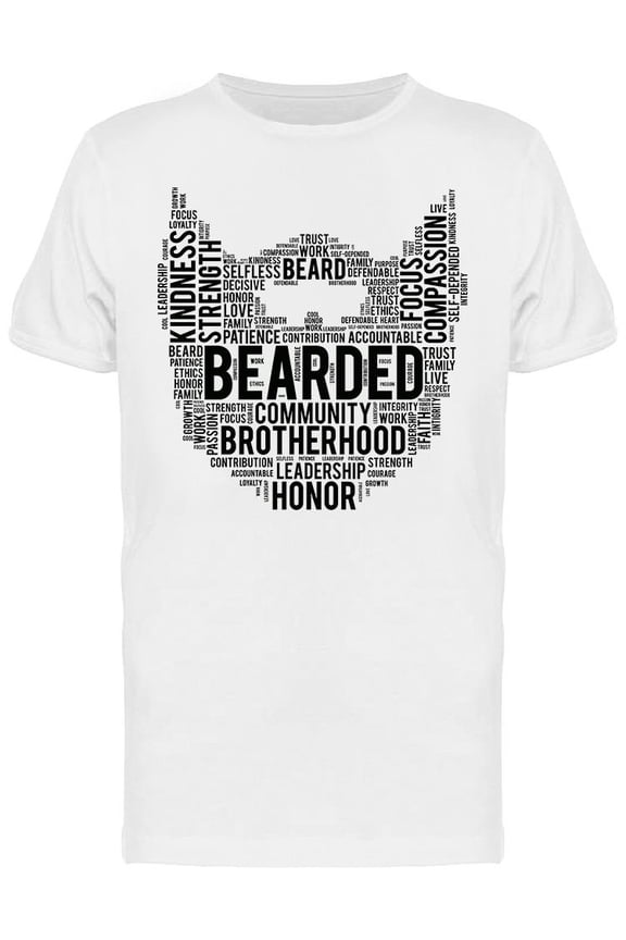 Bearded T-Shirt Men -Image by Shutterstock, Male Small