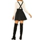 thumbnail image 3 of Falda corta de tirantes con lazo en la parte delantera de cintura alta para mujer Inspire Chic 3XL negra, 3 of 6
