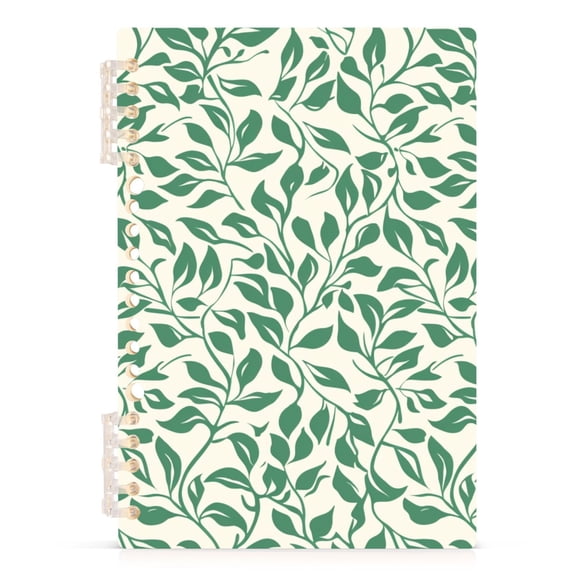 Leaf Green Spiral Journal Notebook College Ruled Notebook 8.3" x 5.7" A5 Lined Thick Paper Page