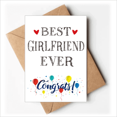 thumbnail image 1 of Best girlfriend ever Quote Heart Wedding Cards Congratulations Greeting Envelopes, 1 of 3