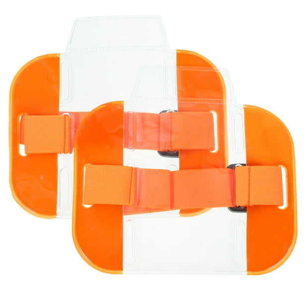 2 porta credencial de brazo elástico, porta credencial de trabajador, funda para credencial de brazo