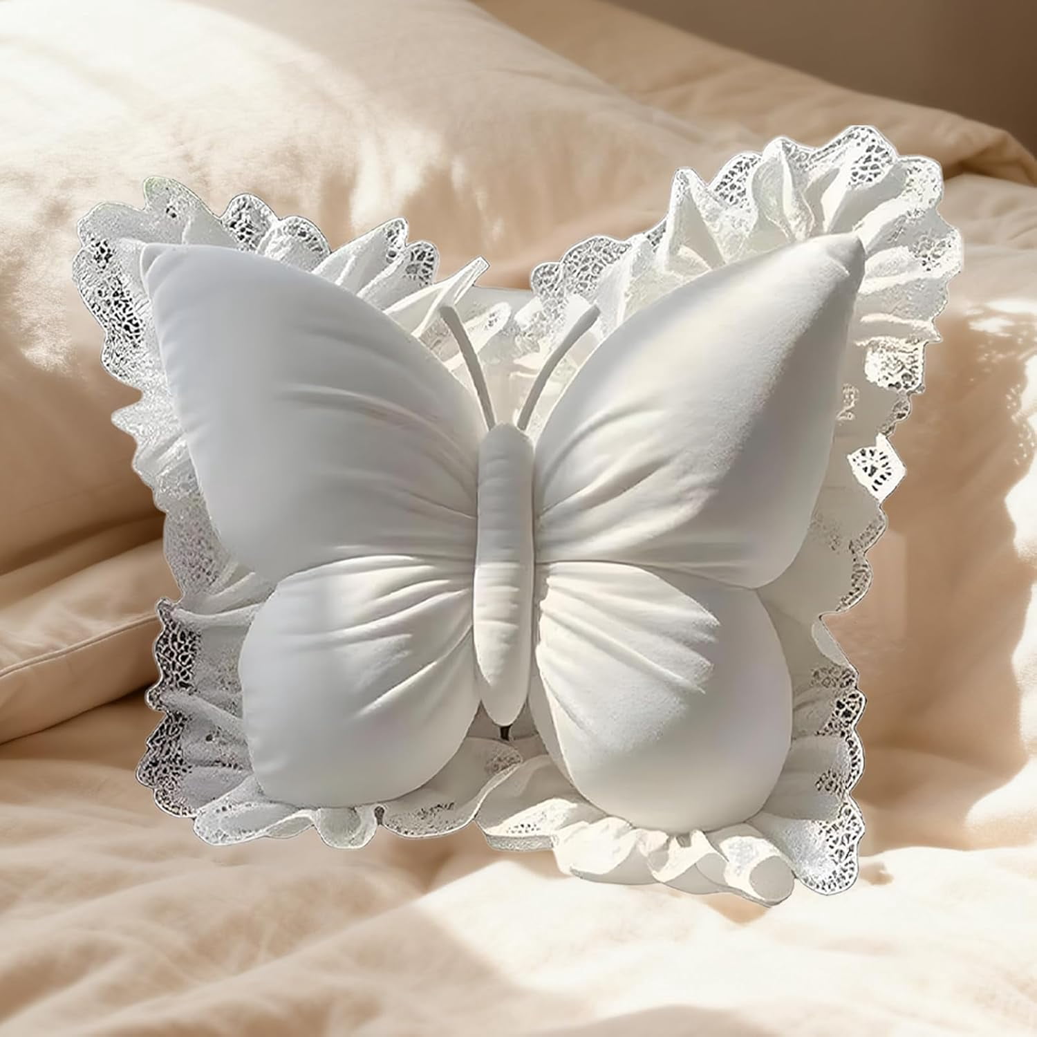 Butterfly Pillow - Butterfly Shaped Throw Pillow, Butterflies Stuffed Seat Cushion | Butterflies Throw Pillows for Baby Birthday Christmas Stocking Stuffers Sofa Bed Couch Desk Girls Kids Adults