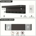 thumbnail image 4 of Decorative Wall Mounted Mail Organizer and Key Holder with Tray - 6 Stainless Steel Key Hooks for Hallway Kitchen (Black), 4 of 5