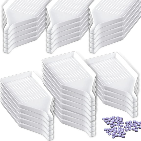 48PCS Diamond Art Painting Sorting Trays – 3.8x2.8 Inch Plastic Diamond Art Painting Bead Sorting Trays Organizer Diamond Painting Accessories and Tools for DIY Crafts Rhinestone Sorting Tray
