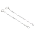 thumbnail image 1 of Unique Bargains 2 Inch S925 Silver Necklace Extender Gold Plated Chain Extenders Extension, Platinum 2 Pack, 1 of 6