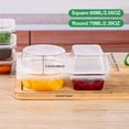 thumbnail image 6 of PALIFEUR 5 PCS Snack Containers Disposable Double Compartment Plastic Container, Reusable Snack Containers with Lids Travel Mini Snack Pack Containers for Condiments, Candy, Dip, 6 of 9