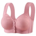thumbnail image 2 of Byworldtasic Women's Front‑Hook Wireless Bra Wide Shoulder Strap Lace Bra Easy Closure Non‑Padded Comfort Bralette, 2 of 5