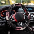 thumbnail image 4 of Uorisanigo American Flag 15 Inch Steering Wheel Cover Deer Print Car Steering Wheel Protector for Women Breathable Car Steering Wheel Cover for Winter Flannel Car Accessories Gift for Holiday, 4 of 8