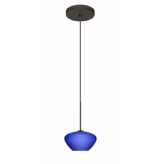Besa Lighting - Peri-One Light Cord Pendant with Flat Canopy-5.38 Inches Wide by