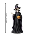 thumbnail image 3 of TACILIP Home Decor, 1PC Halloween Witch Figurines With Pumpkin Resin Skeleton Owl Statue Mini Tabletop Fall Decor Ornaments For Party Home Shelf Mantel Dec, Home Gifts, 3 of 8