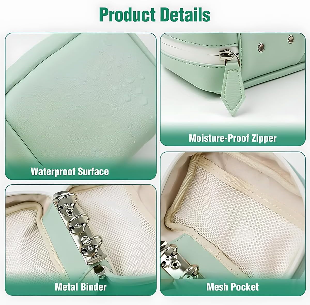 Waterproof Pill Pouch Set, Reusable A8 Waterproof Pill Pouch with 14 Color-Coded Bags Portable Travel Pill Organizer Pouches Large Weekly Pill Organizer for Travel Purse Daily Use (Black)