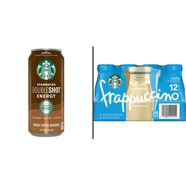 Starbucks Double Shot Mocha Energy Coffee Drink 15 oz & Vanilla Frappuccino 9.5 oz Bottles 12 pk