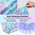 thumbnail image 6 of Girls Two Piece Fish Tail Skirt Swimwear Set Cosplay Swimsuit Color Gradient Scale Print Swim Top with Lotus Bud and Skirt Set for Kids Girls 3-8 Years, 6 of 9