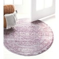 thumbnail image 2 of Unique Loom Indoor Round Traditional Vintage Area Rugs Purple/Off-White, 3' 3 x 3' 3 Round, 2 of 9