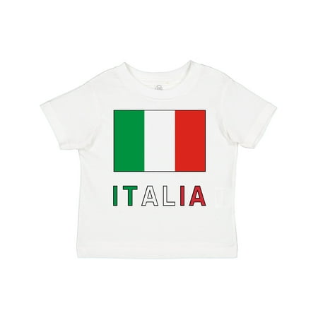 

Inktastic Italy Flag & Italia - Black Border Gift Toddler Boy or Toddler Girl T-Shirt