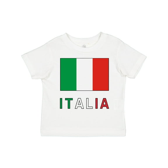 Inktastic Italy Flag & Italia Black Border Boys or Girls Toddler T-Shirt