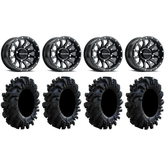 Raceline Trophy 15" Black Wheels 34" Intimidator Tires Polaris RZR XP 1000 / PRO XP / Ranger XP 900/1000