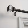 Exclusive Home Prism 1" Curtain Rod and Coordinating Finial Set, Matte Bronze, Adjustable 66"-120"