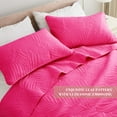 Exclusivo Mezcla Ultrasonic Quilt Set Full Queen Size Hot Pink, 3 Piece Lightweight Bedspread