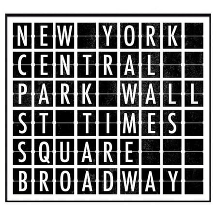 - PTM Destination Signs New York I Framed Textual Art