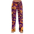 thumbnail image 4 of LHVUOA Womens Halloween Comfy Pajama Pants Fashion Halloween Printed Sleepwear Pant Casual Elastic Waist Pajama Pants, 4 of 7
