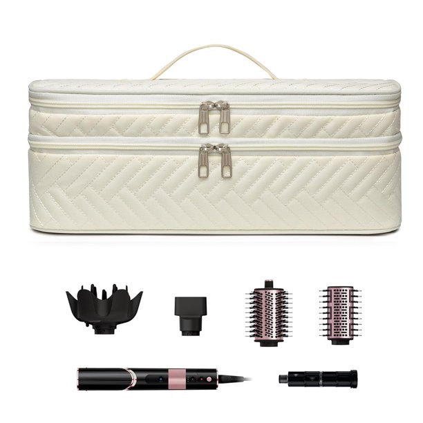 ARLMEGOR Estuche de transporte de doble capa para secador de pelo Revlon de un solo paso, bolsa de viaje para voluminizador/estilizador de cabello, caja organizadora de almacenamiento resistente al ag
