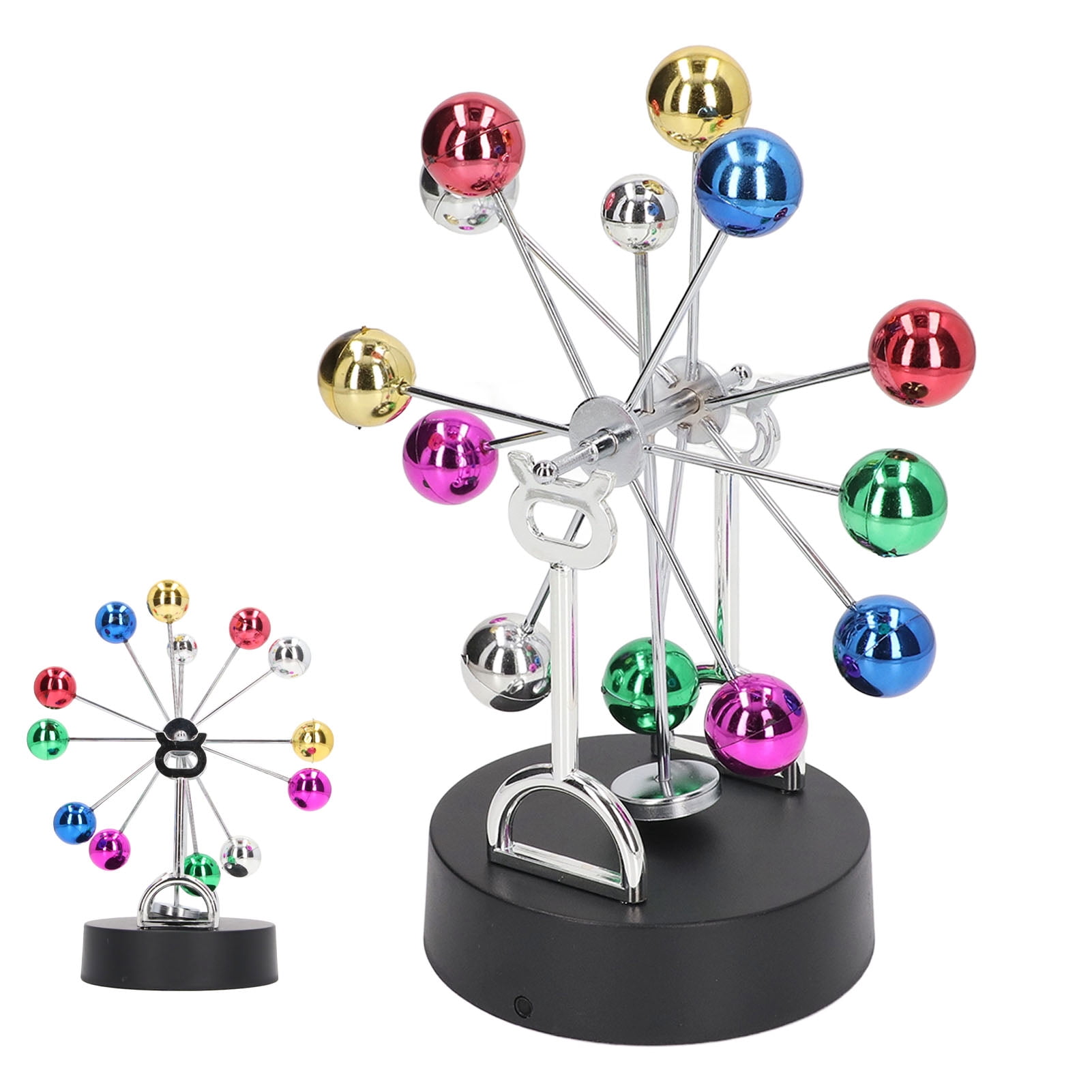 Planet Orbit Kinetic Mobile – Elektronisches Pendel Mit Kugeln, Tischdekoration Für Büro & Zuhause, Silber