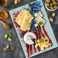 thumbnail image 5 of American Flag Cutting Board, National Paint Brush Watercolor Digital Stroke Messy Graffiti Art Design Print, Decorative Tempered Glass Cutting and Serving Board, Large Size, Red Blue, by Ambesonne, 5 of 5