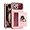 Pink, variant on Compatible with iPhone 14 Max Case with Card Holder Hidden Card Slot Slim Wallet Case, Heavy Duty Rugged Shockproof Phone Built in Ring Stand Holde Pink