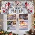 thumbnail image 5 of Cute Snowman Winter Valances for Windows, 42 x 18in, Merry Christmas White Pine Branch Rod Pocket Kitchen Valance Curtain Light Filtering Window Treatments for Living Room Bedroom, 1 Panel, 5 of 7