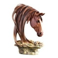 thumbnail image 3 of TISHITA Horse Head Statue Desktop Animal Bust Sculpture for Office Bookshelf Centerpiece Decoration Birthday Gift Colorful, 3 of 8