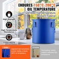 thumbnail image 3 of KFFKFF 8 Gallon Fryer Oil Disposal Caddy, Durable Carbon Steel Grease Bucket with Anti-Rust Coating, Secure Lid, Clamps, and Filter Bag for Safe Hot Cooking Oil Transport, Blue, 3 of 9