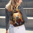 thumbnail image 6 of Naloa Sunshine Flower Meditating Cat Canvas Backpack for Men Women Rucksack Casual Travel Daypack College Tote Satchel Bookbag for Teens-Medium, 6 of 7