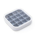 thumbnail image 1 of facefd 16 Grids Ice Cube Tray Square Shaped Molds with Lids Plastic Reusable Moulds Washable Kitchen Iced Makers DIY Making Light Grey, 1 of 6
