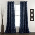 thumbnail image 2 of Lush Decor Swirl Room Darkening Window Curtain Panels Gray 52X95 Set, 2 of 10