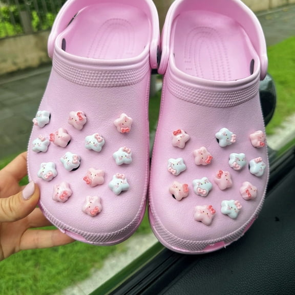 26 PCS Flower Shoe Charms for Girls, Shoe Decoration Charms for Women, Teens, and Kids, Resin DIY Shoe Charms for Party Favor Gifts