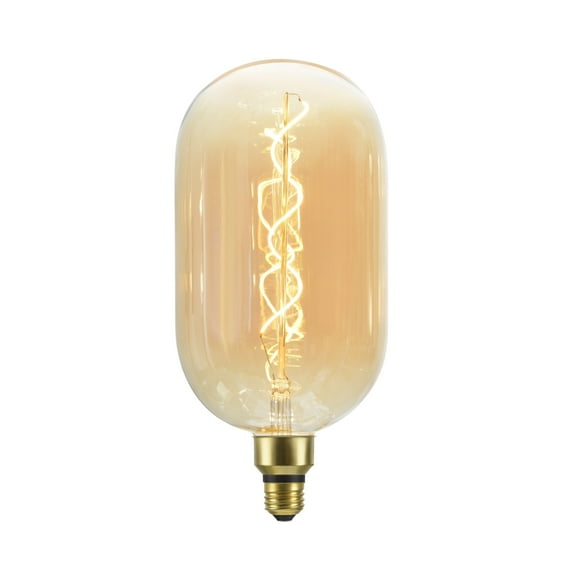 Aspen Creative 10007-11 T135 Vintage Edison Decorative LED Light Bulb, 4 Watt Medium (E26) Base, Amber
