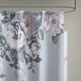 thumbnail image 3 of Madison Park Charisma Rideau de Douche en Coton Imprimé Floral Gris, 3 of 6
