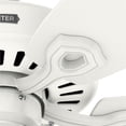 thumbnail image 5 of Hunter 52 inch Indoor Ceiling Fan with LED Lights - White Ceiling Fan with Pull Chain, For Bedroom or Living Room, Standard Mount, No Remote, 5 Blades, Includes Bulbs - Builder 52730, Fresh White, 5 of 17