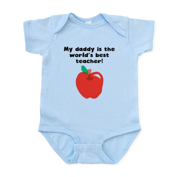 CafePress - My Daddy Is The Words Best Teacher Body Suit - Baby Light Bodysuit, Size Newborn - 24 Months