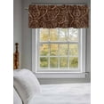 thumbnail image 3 of Valances for Windows Coffee Beans Rod Pocket Cafe Window Treatments Valance Curtains for Kitchen Bathroom Laundry Basement Windows 42"x18", 3 of 9