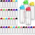 thumbnail image 2 of 50 Pieces Plastic Water Bottle Bulk 17 oz Sports Adults Reusable Large Water Bottles with Leak Proof Flip Top for Adults Fitness(Black), 2 of 8