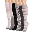 thumbnail image 5 of MUK LUKS Women's 6 Pack Nylon Compression Knee-High Socks, 5 of 5